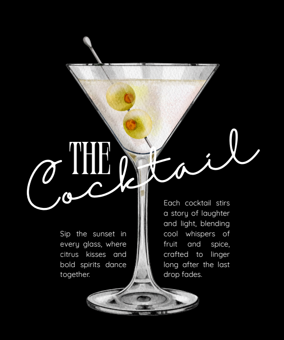 The Cocktail Graphic T-Shirt