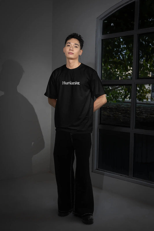 Humanist Classic Black T-Shirt | Minimal Premium Cotton Tee Humanist