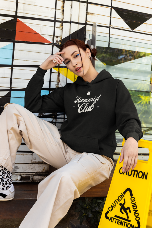 Humanist Club Black Hoodie – Casual Streetwear