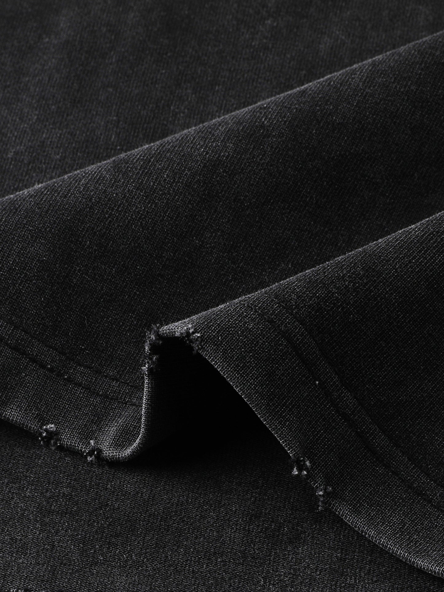 Humanist Heavyweight Vintage Washed Frayed T-Shirt – Washed Black