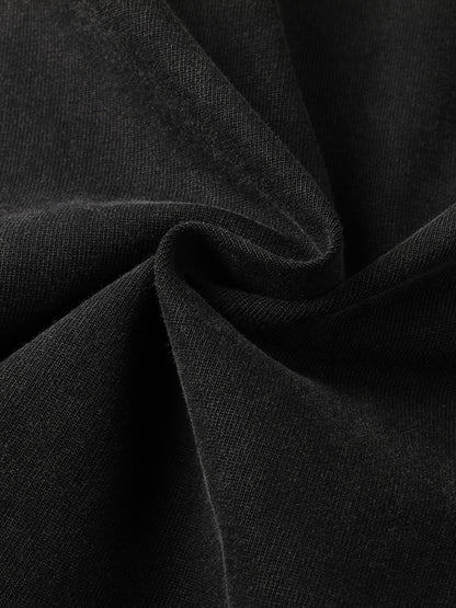 Humanist Heavyweight Vintage Washed Frayed T-Shirt – Washed Black