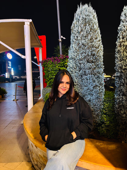 HUMANIST Classic Black Hoodie – Premium Comfort Streetwear