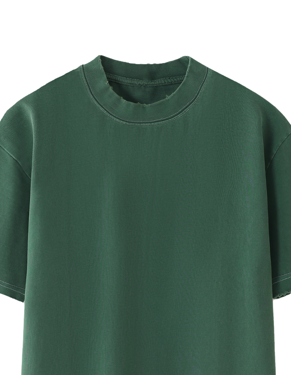 Humanist Heavyweight Vintage Washed Frayed T-Shirt – Washed Forest Green