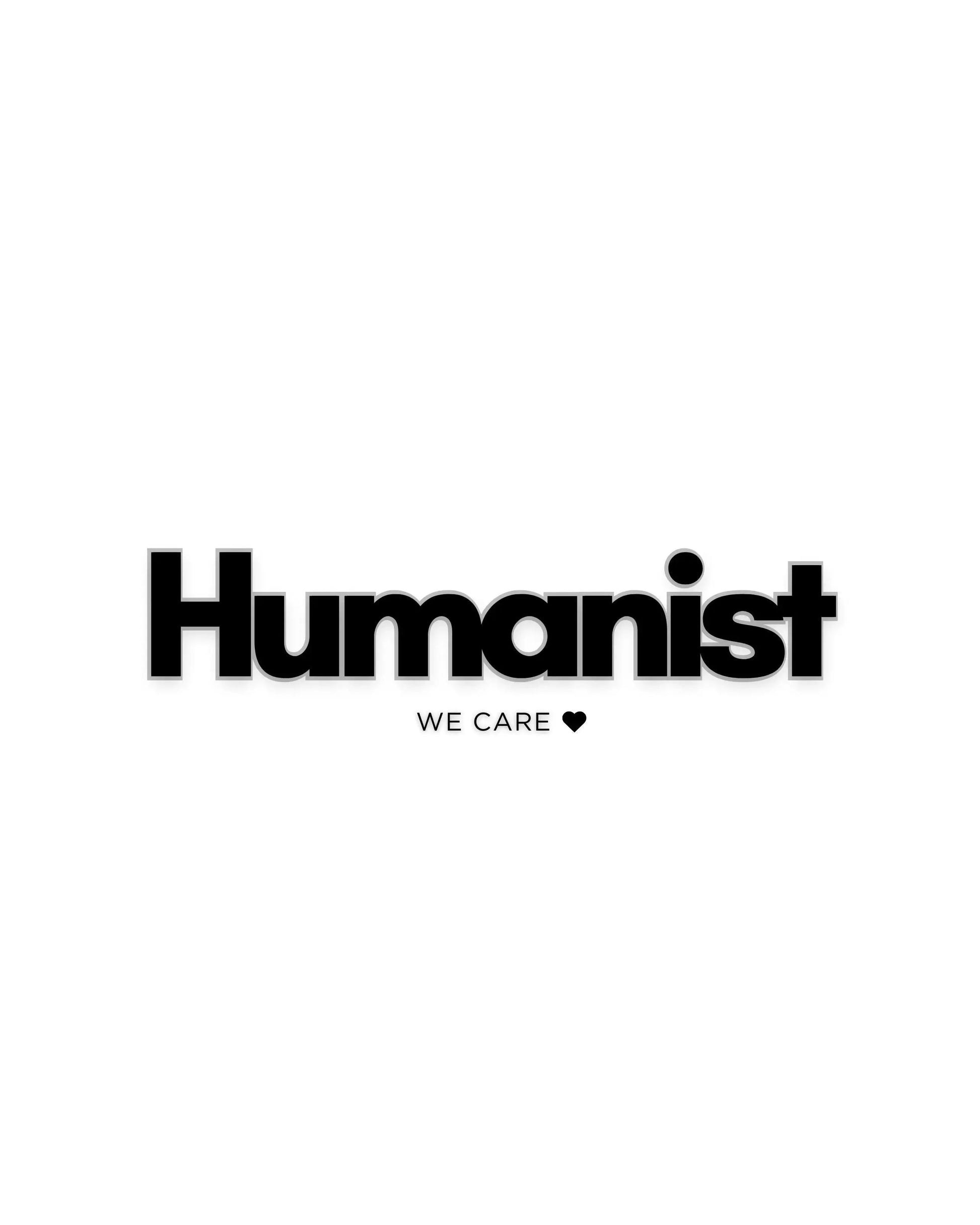 Humanist “We Care” Customisable White T-Shirt Humanist