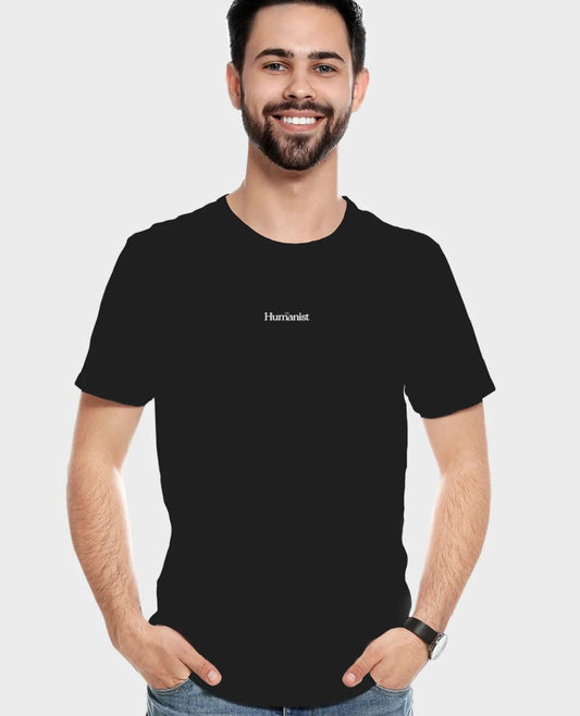 OK, BUT FIRST COFFEE Minimalist Black T-Shirt – The Humanist Edition