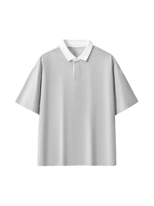 Humanist Oversized Polo Tee – Navy