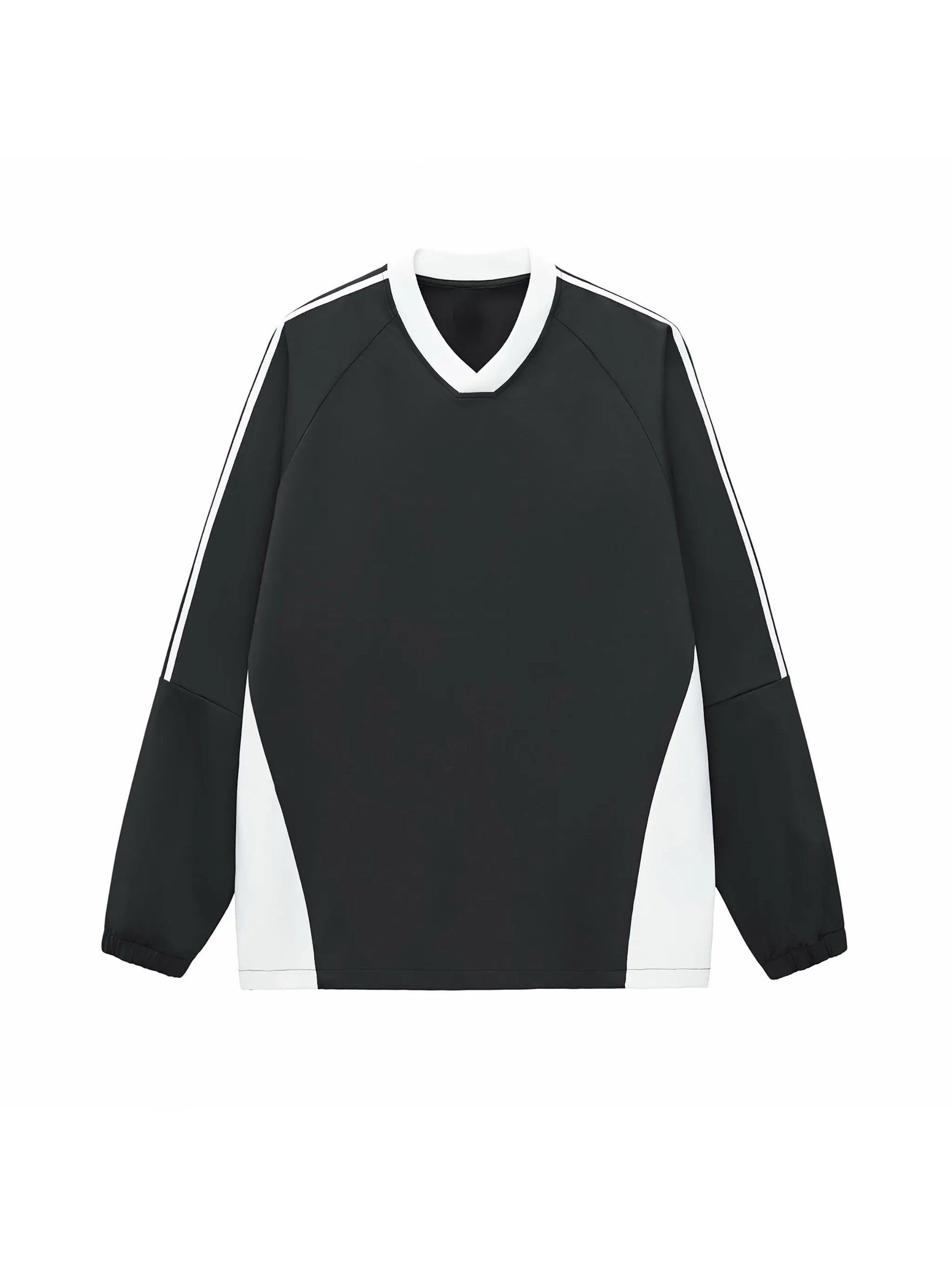 Color-Block V-Neck Long-Sleeve T-Shirt Humanist Shop