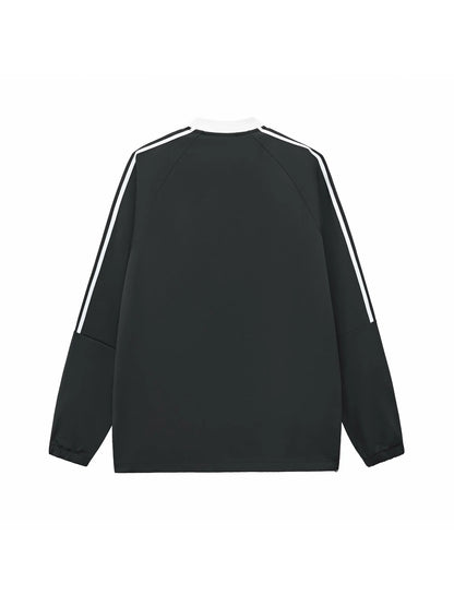 Color-Block V-Neck Long-Sleeve T-Shirt Humanist Shop