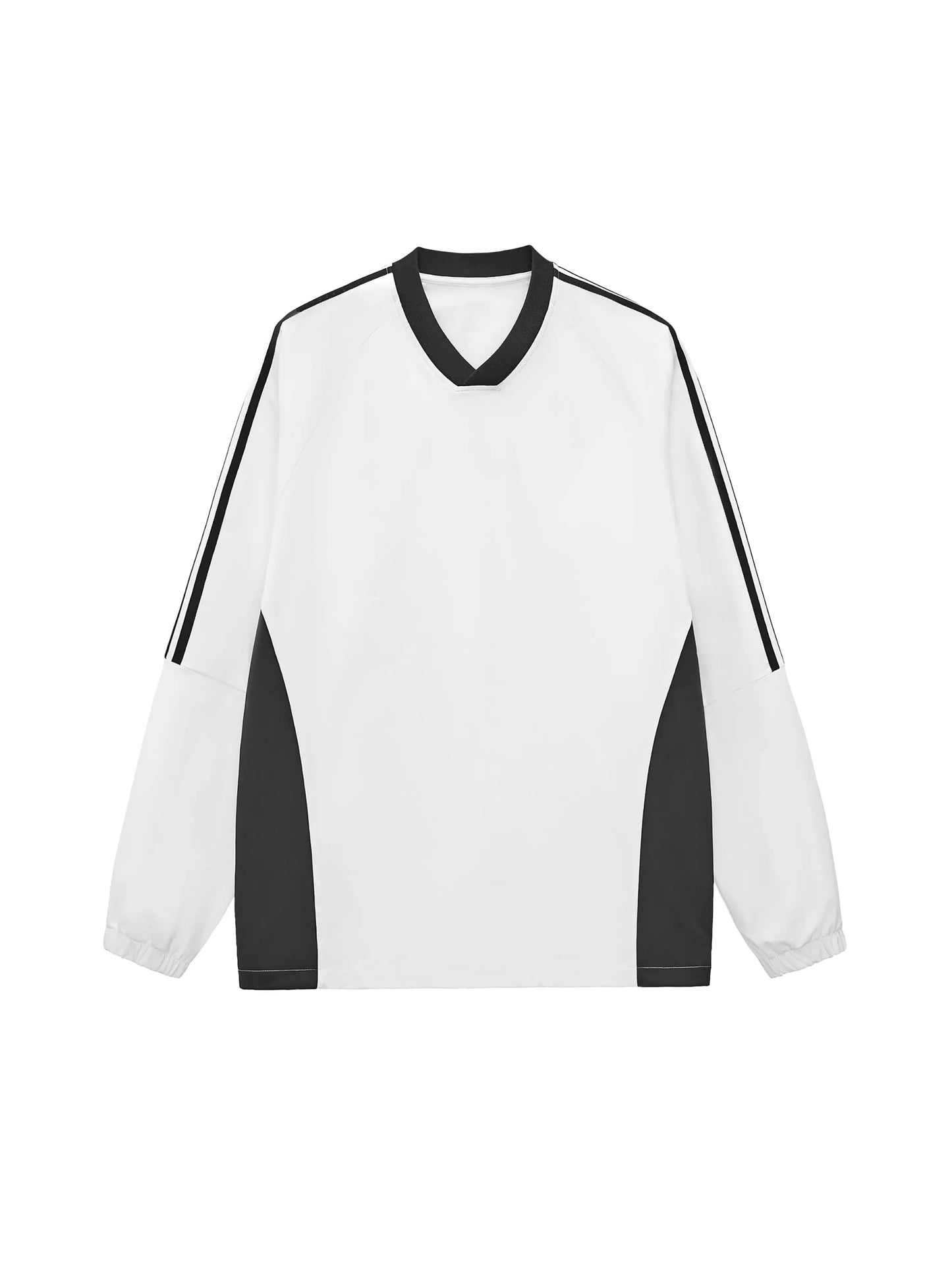 Color-Block V-Neck Long-Sleeve T-Shirt Humanist Shop