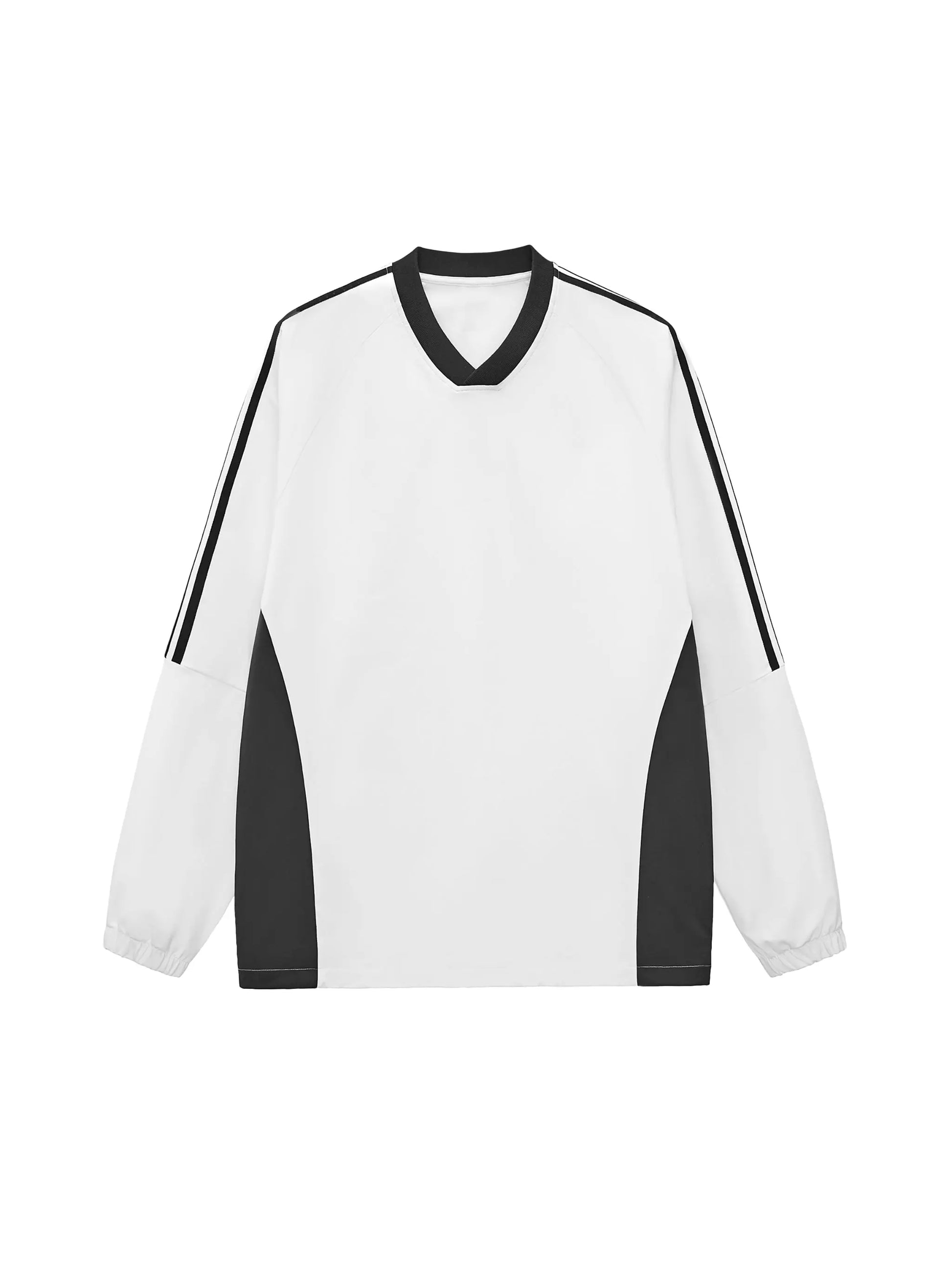 Color-Block V-Neck Long-Sleeve T-Shirt Humanist Shop