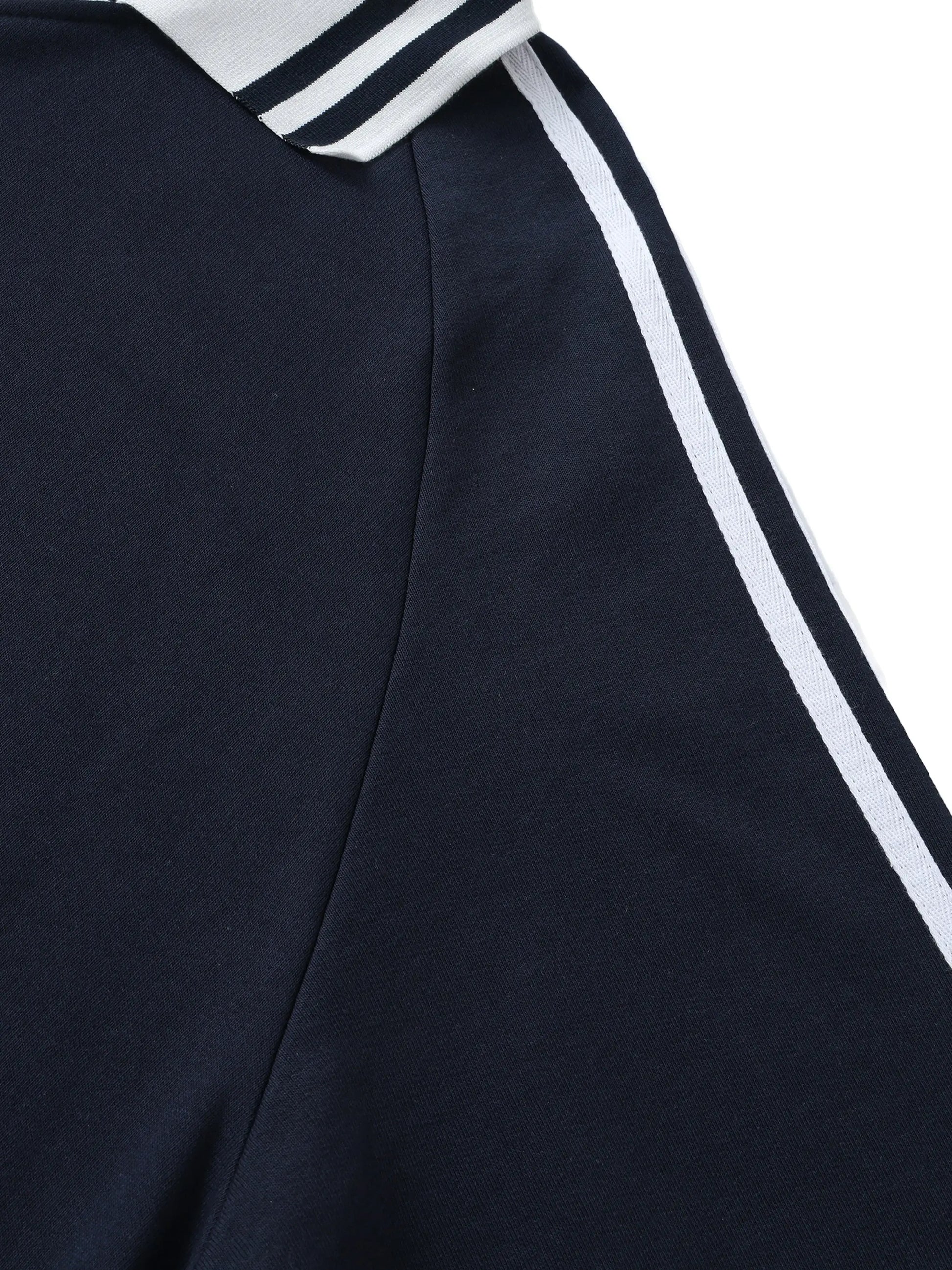 Contrast Striped Lapel Collar Tshirt Humanist Shop