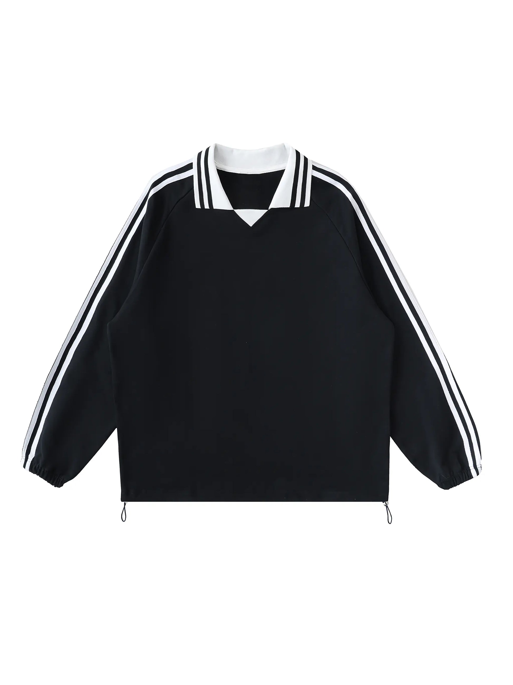 Contrast Striped Lapel Collar Tshirt Humanist Shop